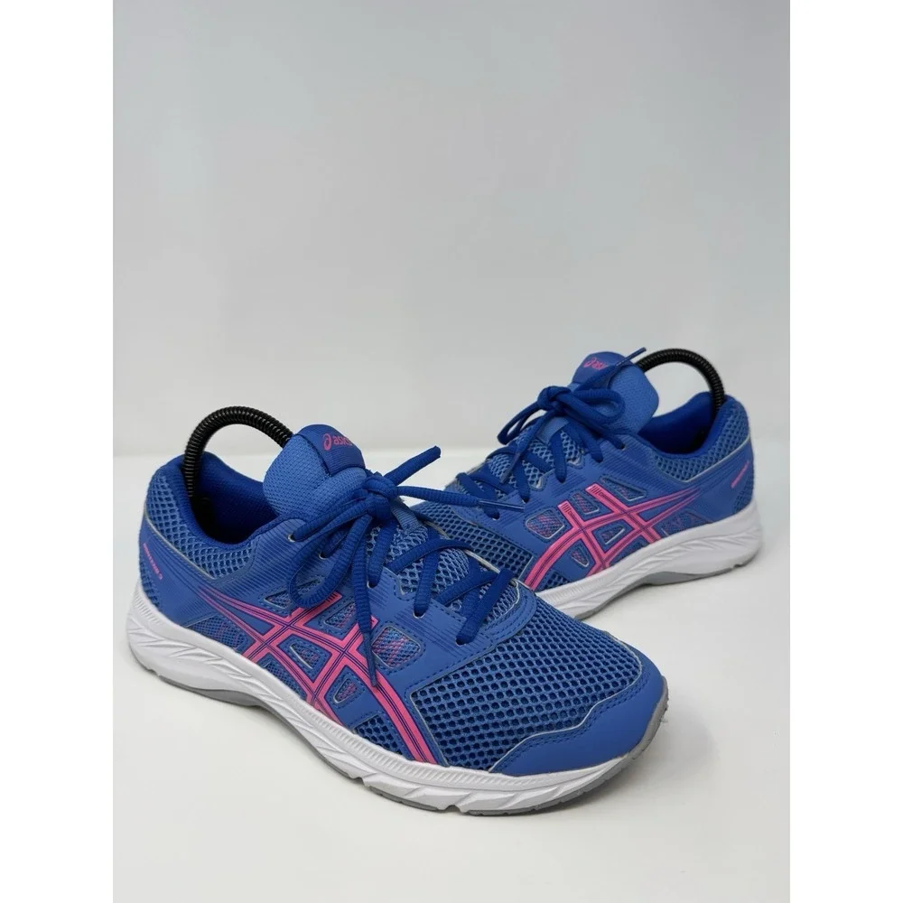 Asics Shoes Gel-Contend 5 Casual Running Blue/Pink 1014A049 Womens Size‎ 6